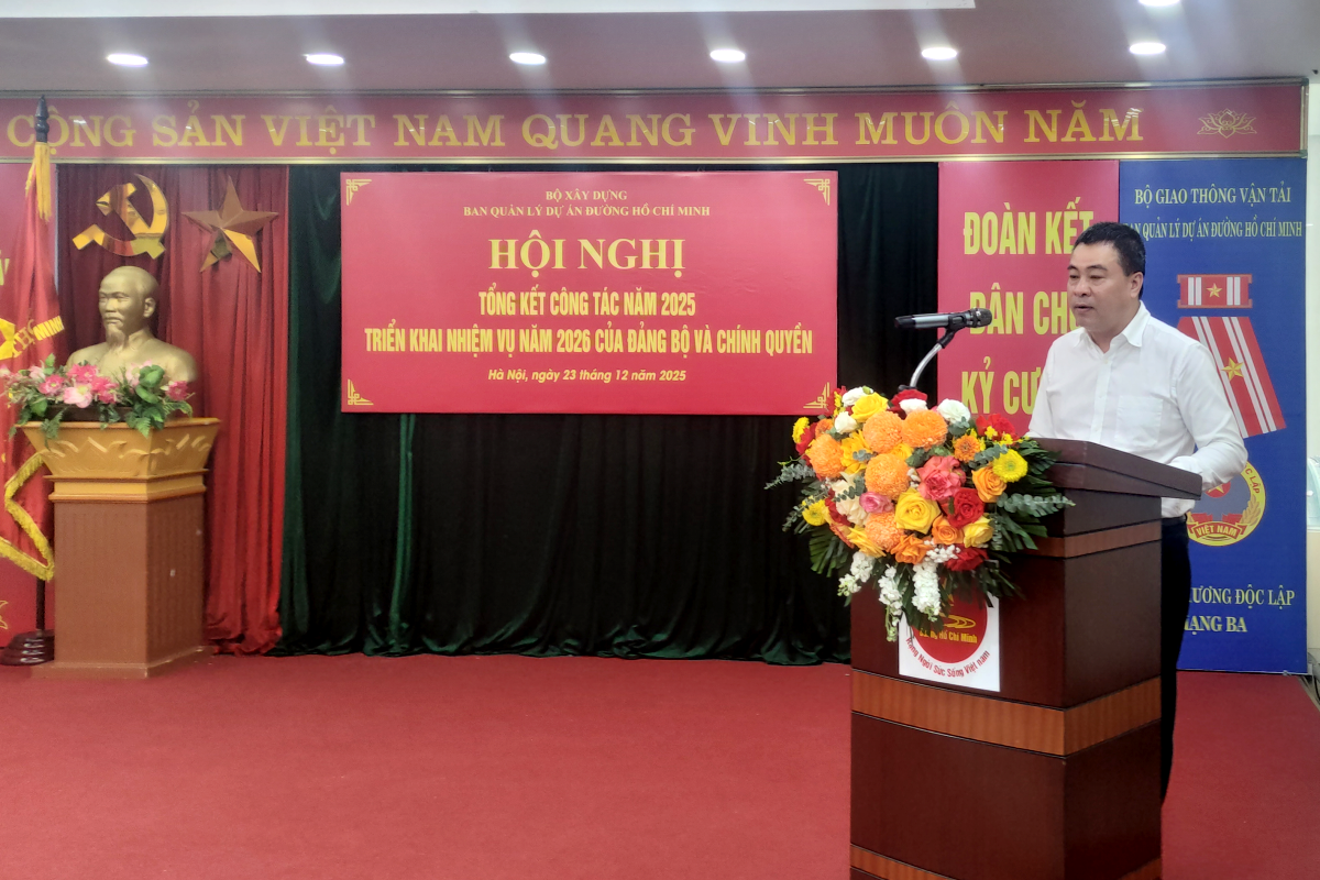 Hội nghị tổng kết công tác năm 2025 và triển khai phương hướng nhiệm vụ công tác năm 2026 của Ban QLDA đường Hồ Chí Minh